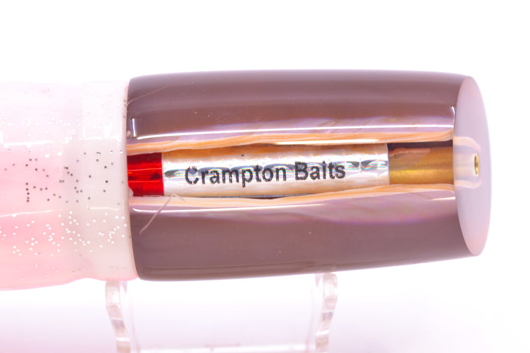 Crampton Baits Real Gold Ripple MOP Black-Pink Back No Eyes HoG 14" 10.5oz BOM Skirted GZE