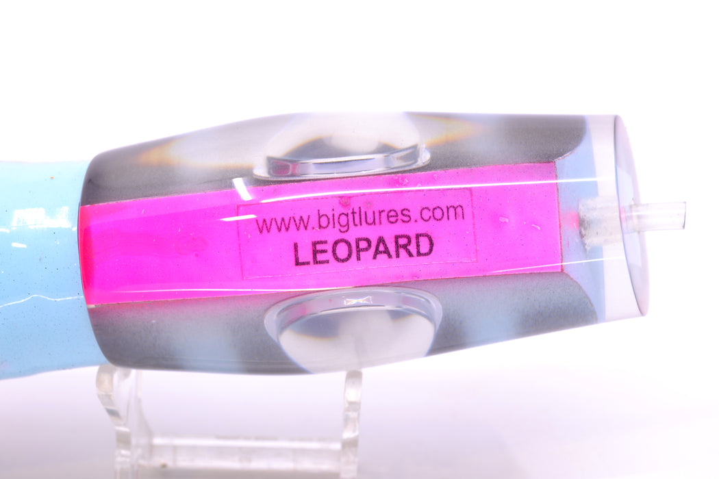 Big T Lures Ice Blue-Silver-Pink Pearl Black Striped Back Leopard 12" 10.7oz Skirted GZE