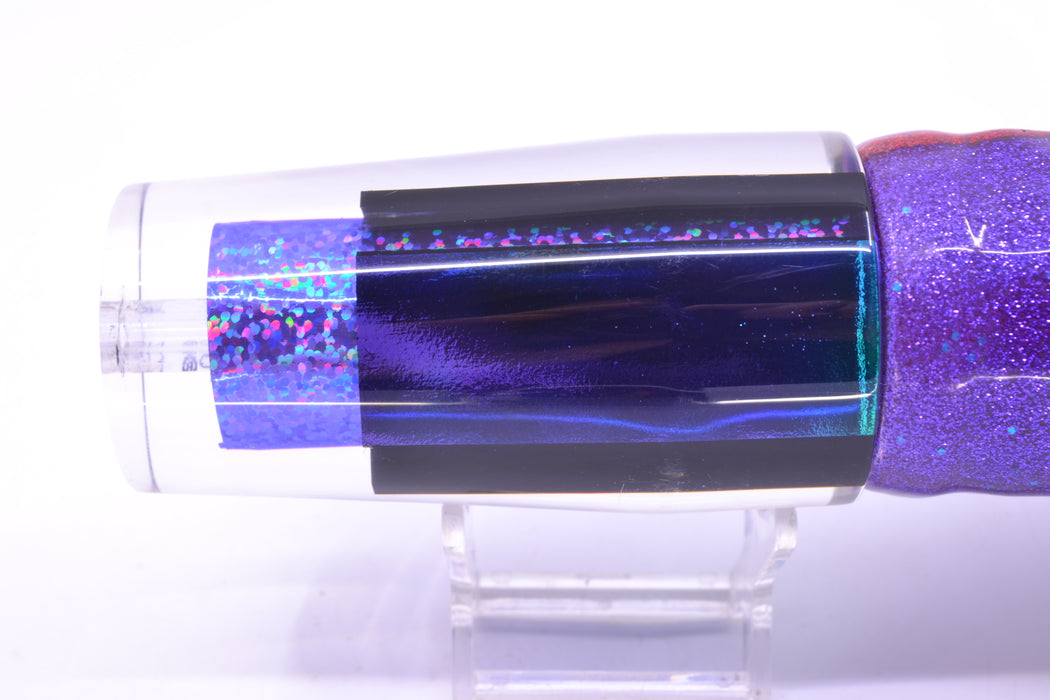 Aloha Lures Purple Rainbow Purple-Blue Dichro Sundowner 14" 11.5oz Skirted Purple/Green