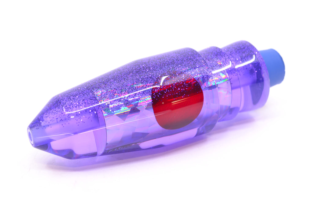 TANTRUM Lures Purple Rainbow Purple Glitter Back Red Eyes Medium Bullet 9" 5.5oz