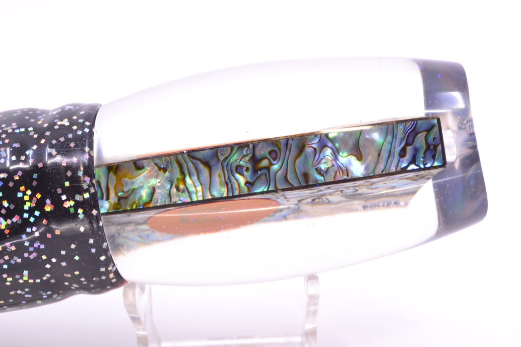 Bonze Lures Paua Shell Red Eyes Submission 14" 13oz Skirted Black/Purple GZE
