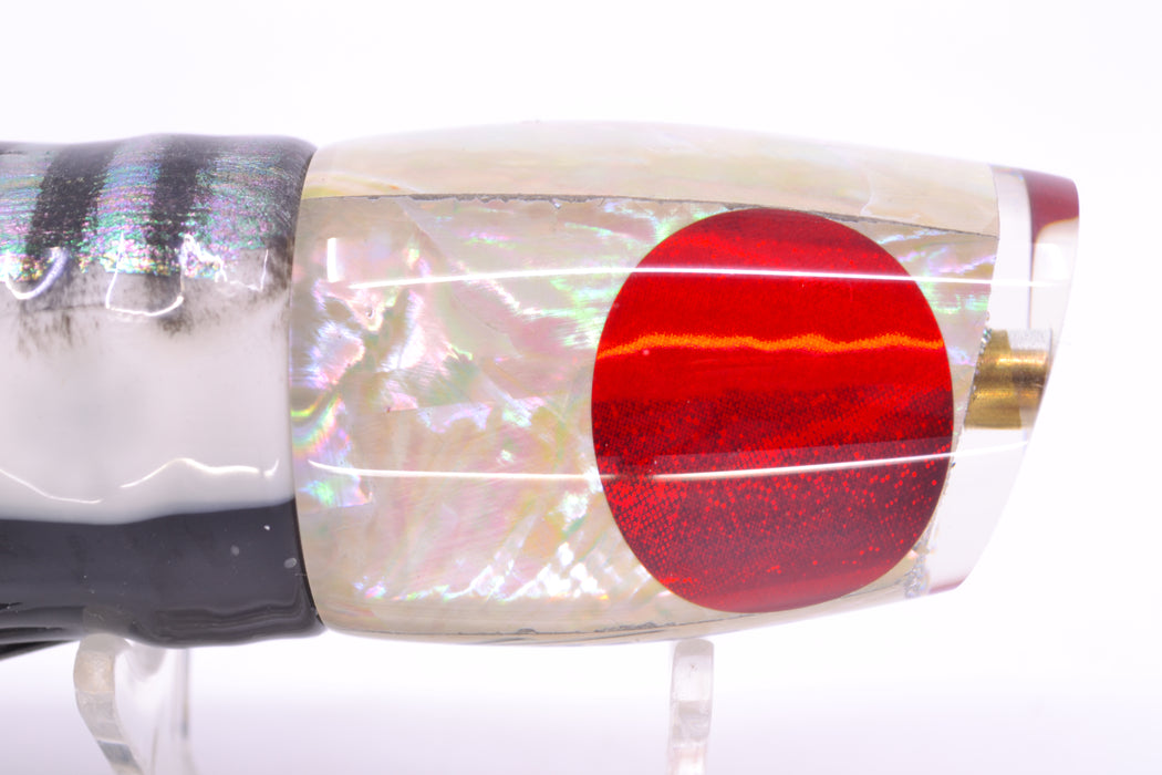 Koya Lures White Awabi Red Eyes Small 861 10" 7oz Skirted White Aurora-Black GZE