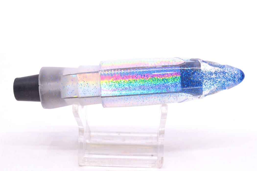 Bonze Lures Silver Rainbow Blue Glitter Back Weapon 9" 6.8oz