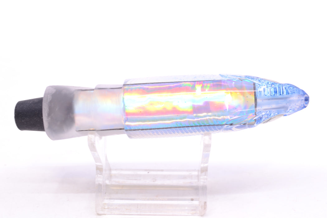 Bonze Lures Silver Rainbow Blue Glitter Back Weapon 9" 6.8oz