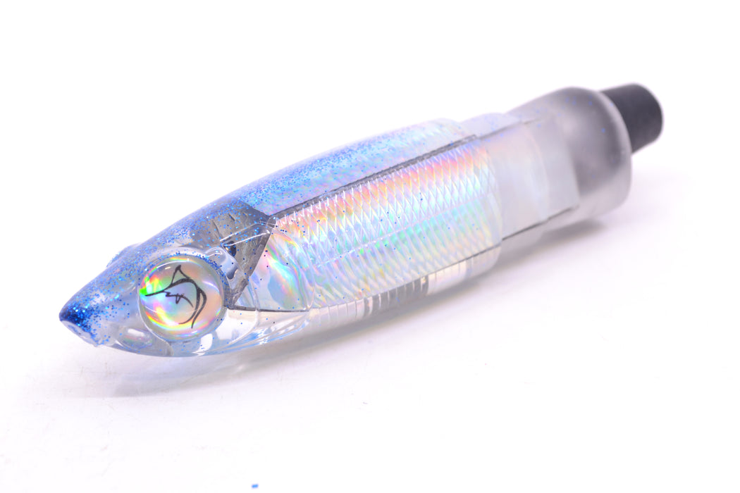 Bonze Lures Silver Rainbow Blue Glitter Back Weapon 9" 6.8oz