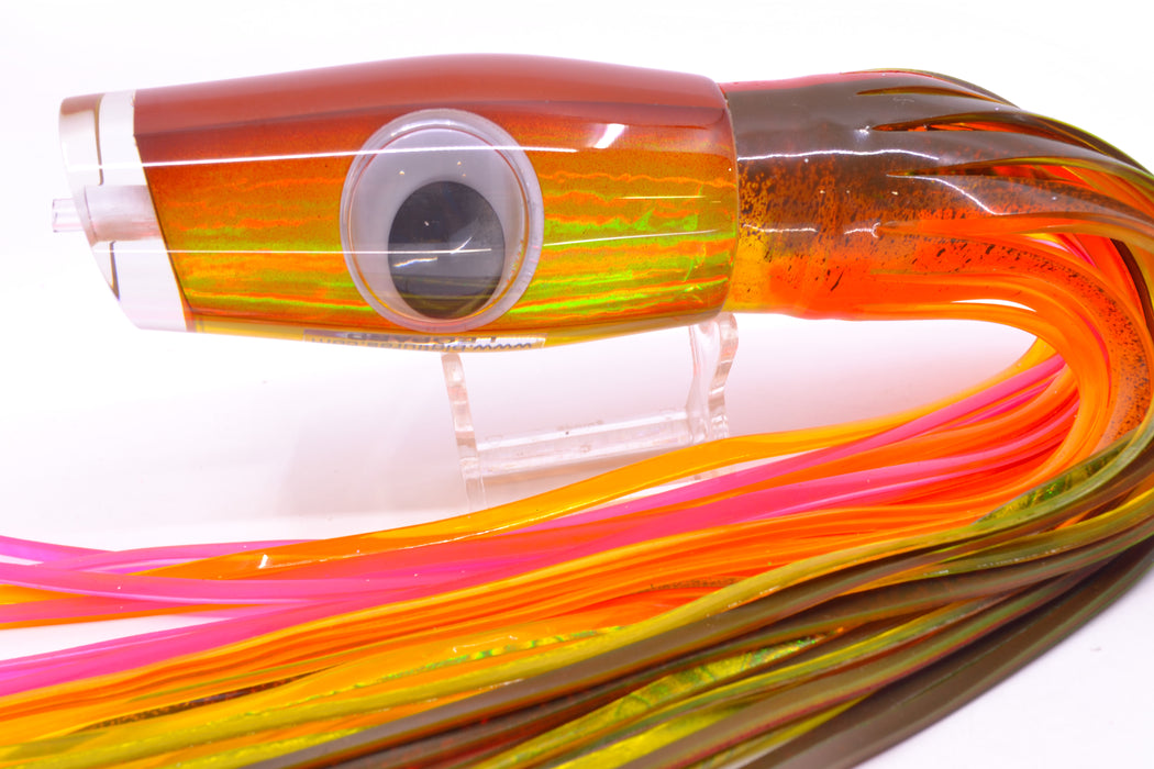 Big T Lures Root Beer-Gold Rainbow Leopard 12" 10.7oz Skirted Root Beer-Gold GZE