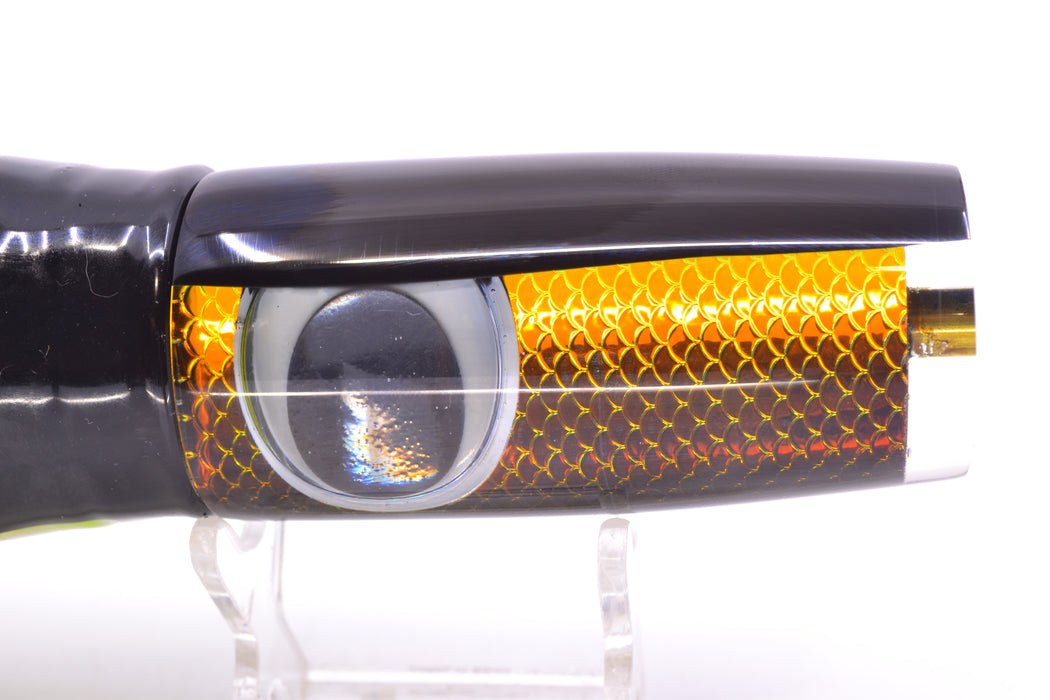 Koya Lures Rainbow Scale Black Back Doll Eyes Hard Head 12" 9oz Skirted Skipjack/Rainbow
