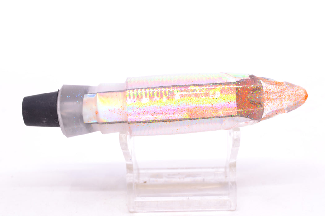 Bonze Lures Silver Rainbow Orange Iridescent Back Weapon 9" 6.8oz