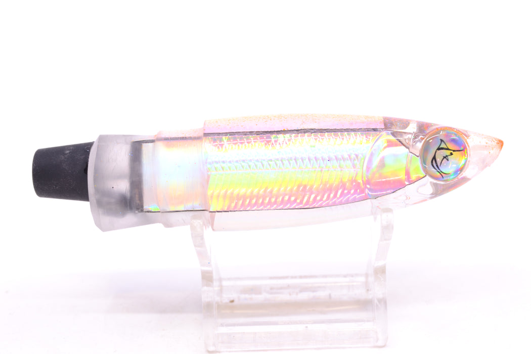 Bonze Lures Silver Rainbow Orange Iridescent Back Weapon 9" 6.8oz