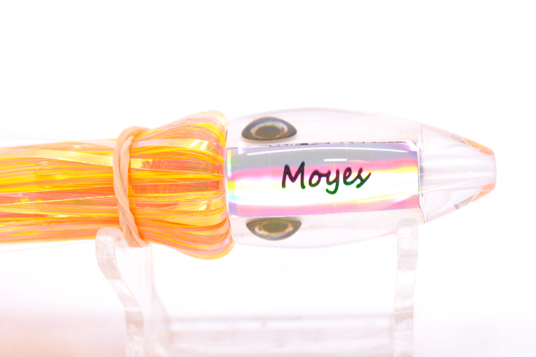 Moyes Lures White MOP Taxi Eyes Poon 5" 1.3oz Skirted Mixed Yellow-Pink-White Hair
