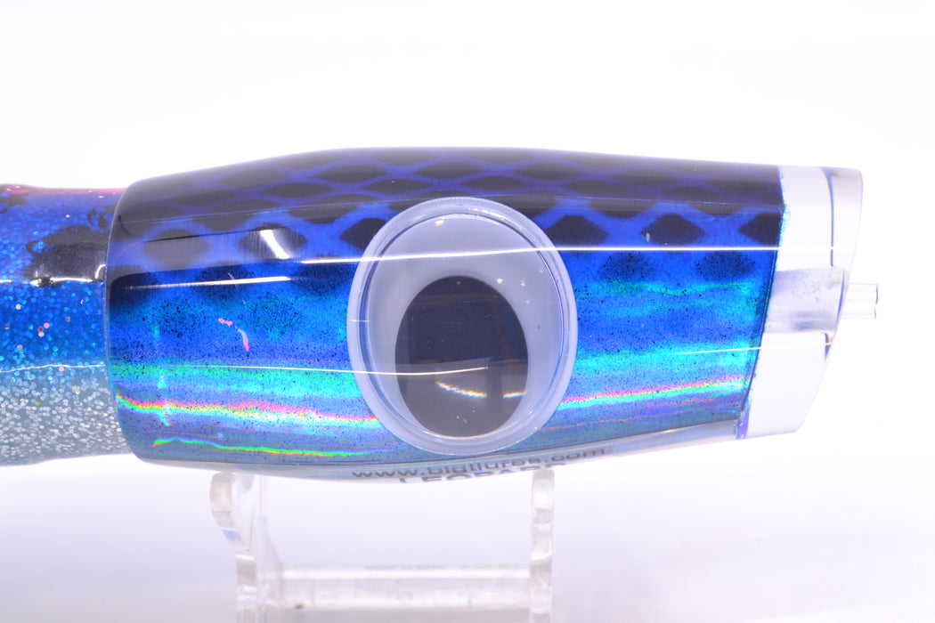 Big T Lures Blue-Silver Pearl Black Dotted Back Leopard 12" 10.7oz Skirted GZE