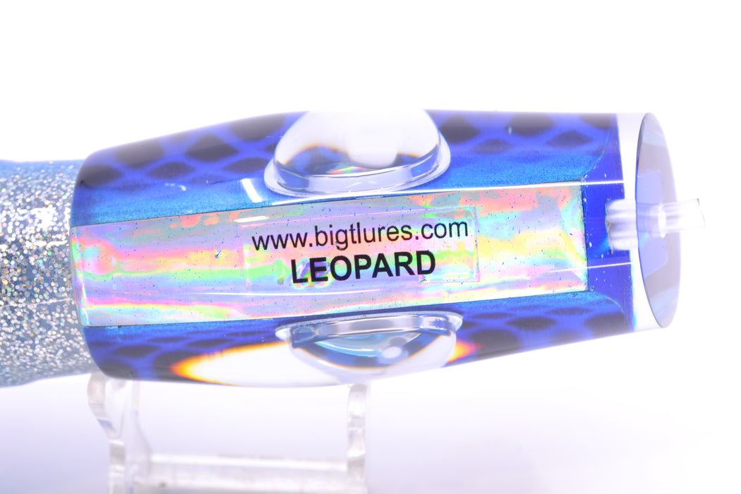 Big T Lures Blue-Silver Pearl Black Dotted Back Leopard 12" 10.7oz Skirted GZE