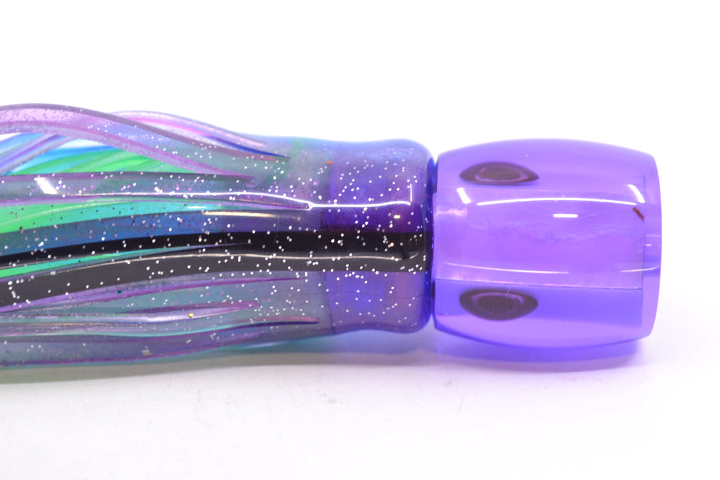 Moyes Lures Purple MOP Taxi Eyes Tang 5" 3oz Skirted Purple-Blue/Green GZE