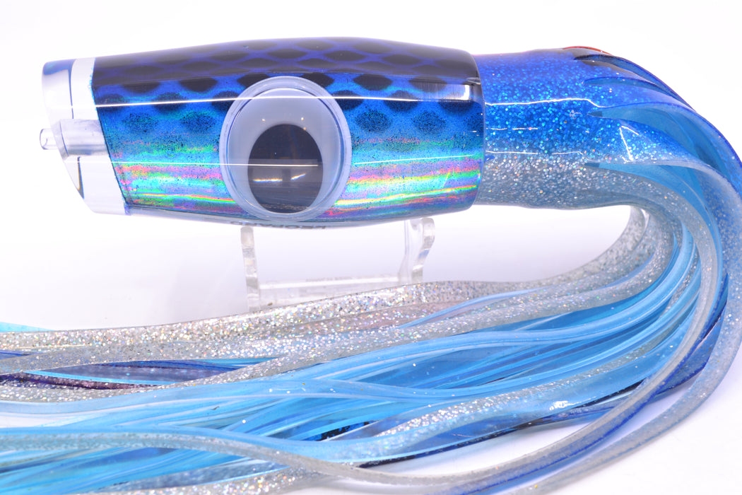 Big T Lures Blue-Silver Pearl Black Dotted Back Leopard 12" 10.7oz Skirted GZE