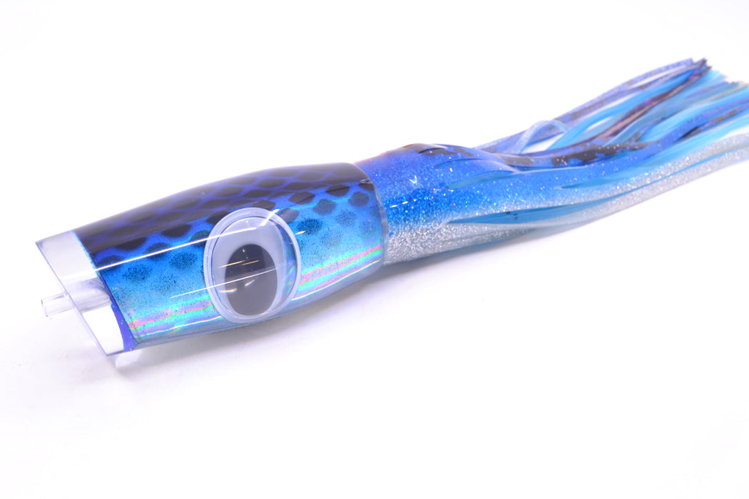 Big T Lures Blue-Silver Pearl Black Dotted Back Leopard 12" 10.7oz Skirted GZE