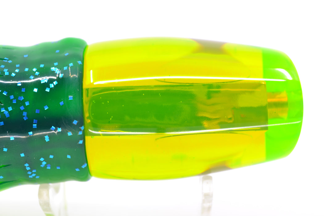 Koya Lures Green Mirrored Red Eyes Small 861 10" 7oz Skirted Mahi GZE