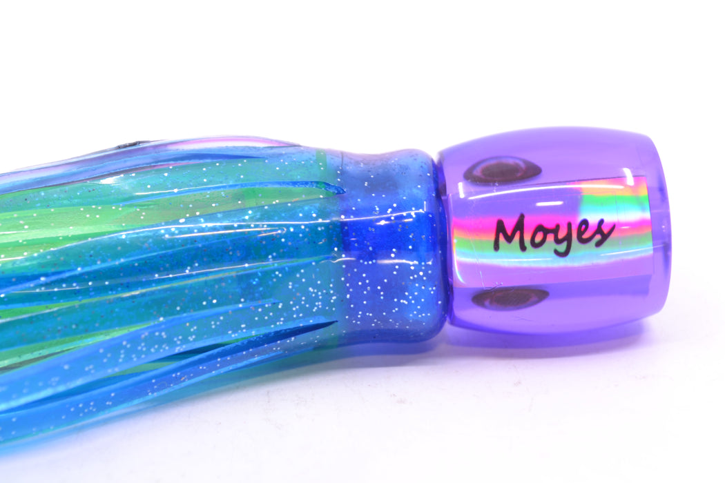 Moyes Lures Purple MOP Taxi Eyes Tang 5" 3oz Skirted Purple-Blue/Green GZE