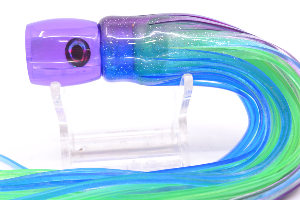 Moyes Lures Purple MOP Taxi Eyes Tang 5" 3oz Skirted Purple-Blue/Green GZE