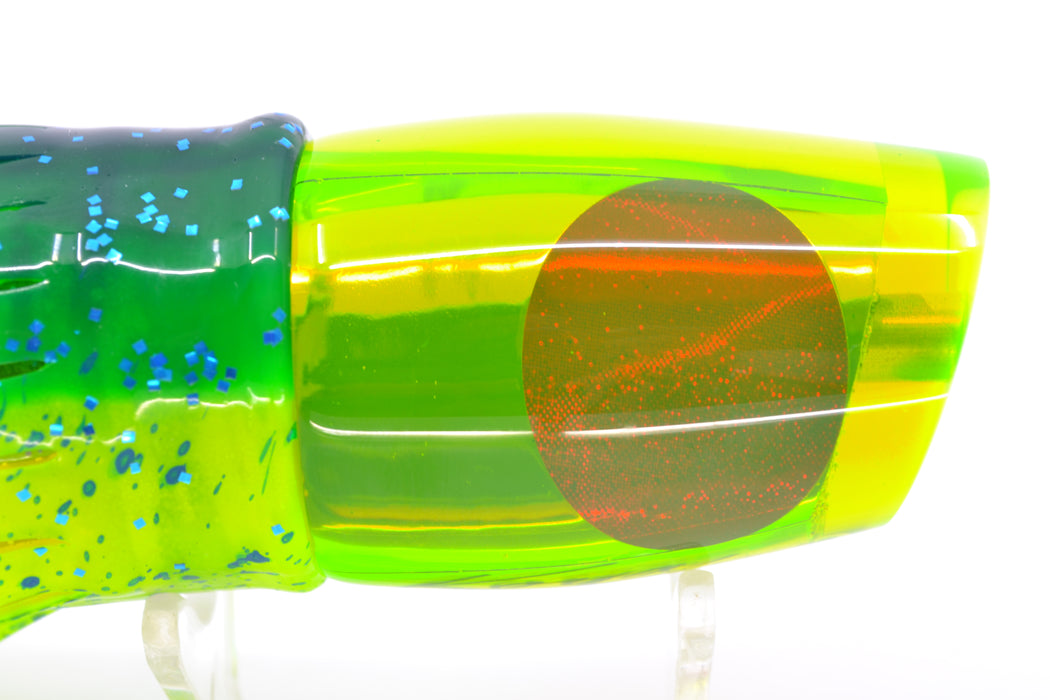 Koya Lures Green Mirrored Red Eyes Small 861 10" 7oz Skirted Mahi GZE