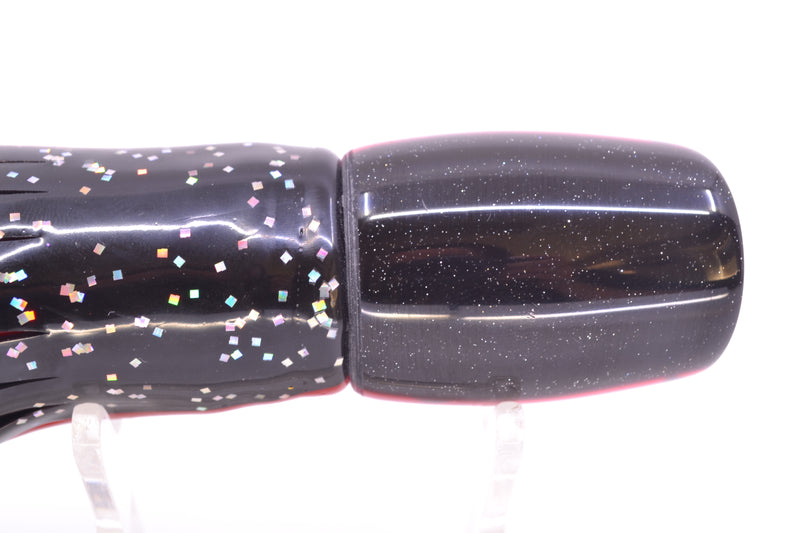 Coggin Lures Golden MOP Black-Red Back Jetted Sugar Bear Slant 9" 4.7oz Skirted Black