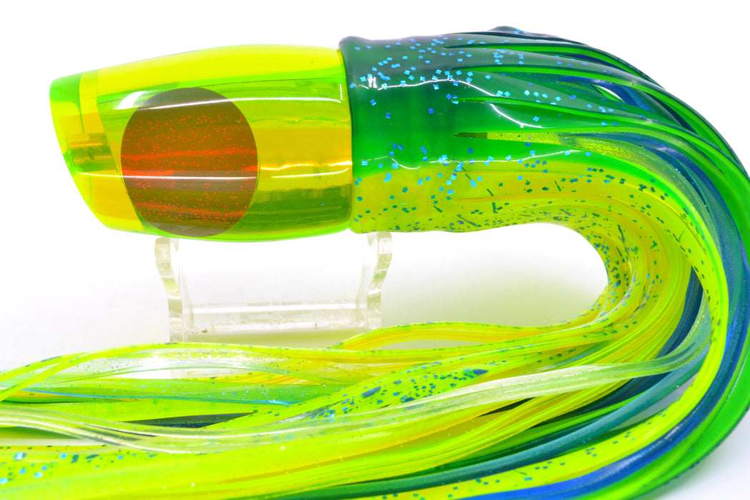 Koya Lures Green Mirrored Red Eyes Small 861 10" 7oz Skirted Mahi GZE