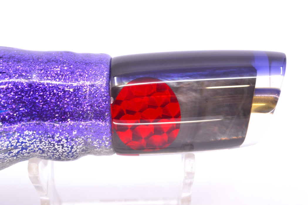 Crampton Baits Real Tahitian MOP Black Back Mini HoG 9" 4oz Skirted Purple-Silver