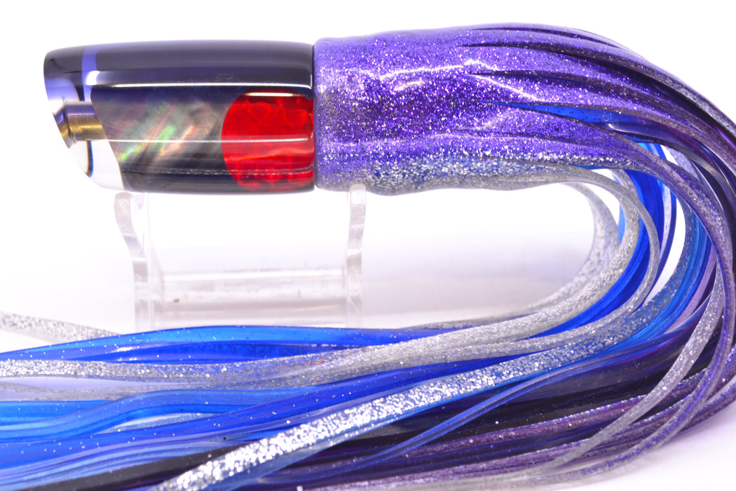 Crampton Baits Real Tahitian MOP Black Back Mini HoG 9" 4oz Skirted Purple-Silver