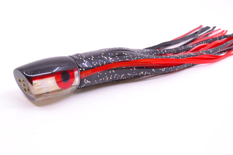 Coggin Lures Golden MOP Black-Red Back Jetted Sugar Bear Slant 9" 4.7oz Skirted Black