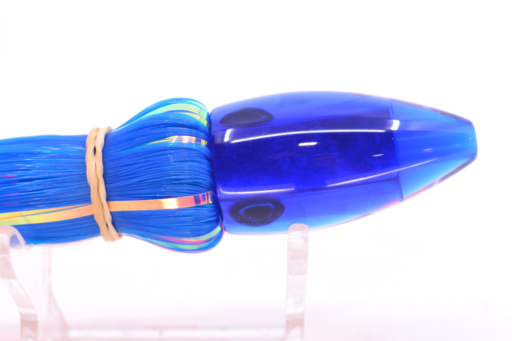 Moyes Lures Pink MOP Blue Back Poon 5" 1.3oz Skirted Blue-Pink Hair