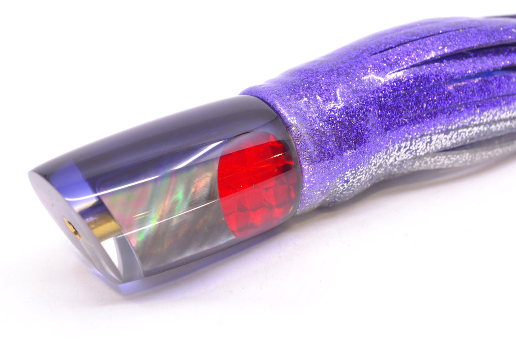 Crampton Baits Real Tahitian MOP Black Back Mini HoG 9" 4oz Skirted Purple-Silver