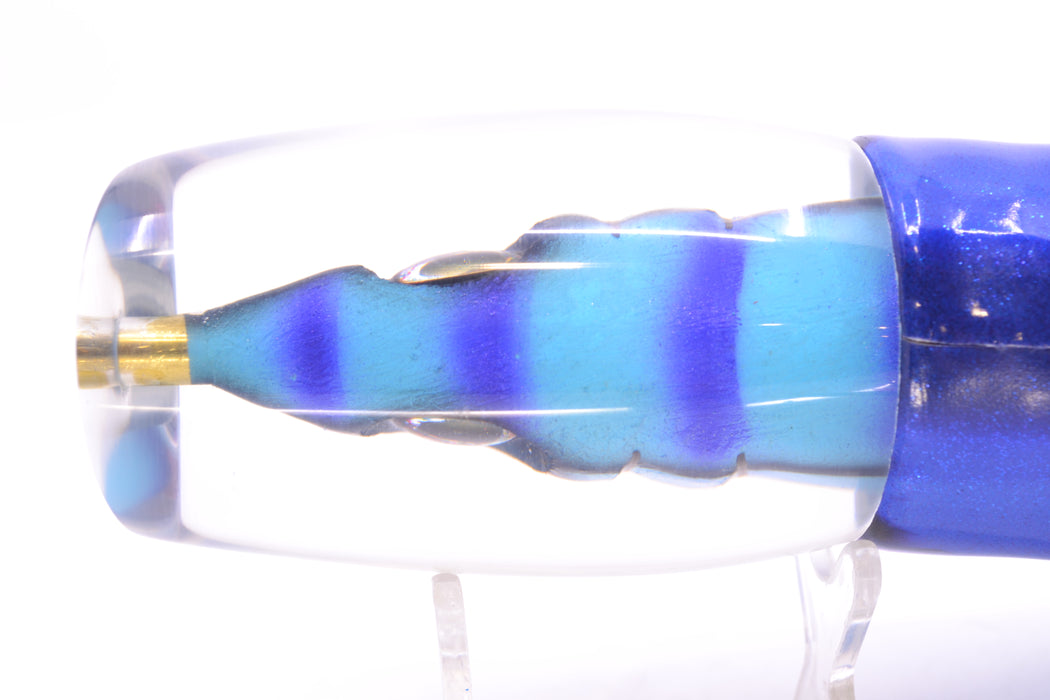Tsutomu Lures Blue-Purple Stripes Fish Head Super Moke 14" 10.3oz FT Vinyl Blue Dream GZE