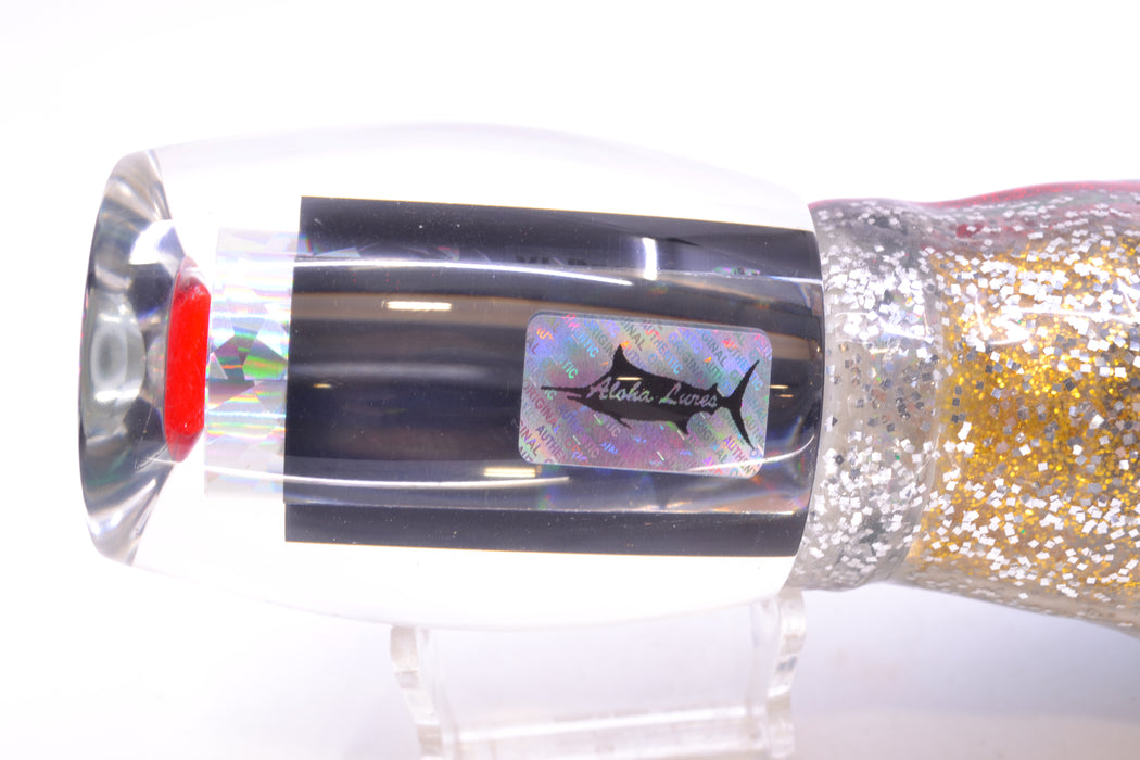 Aloha Lures Clear Mirrored Rainbow Flake XL Beauty 14" 12.5oz Skirted Evil GZE