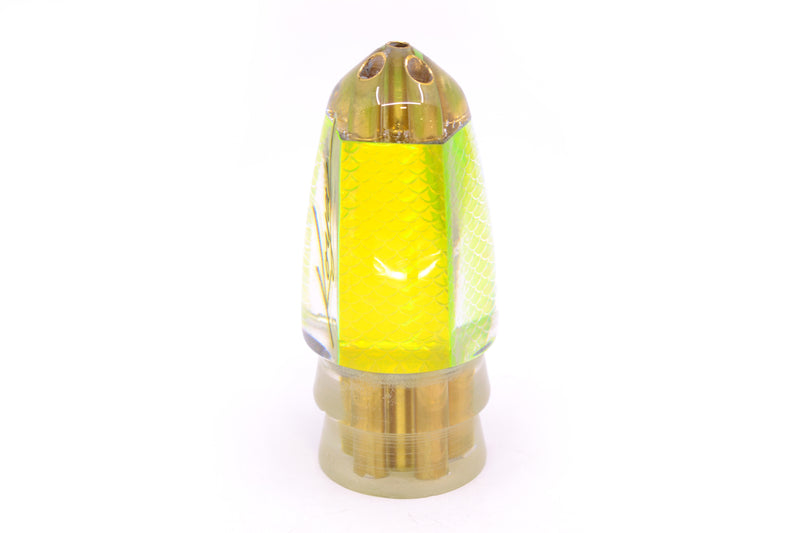 Koya Lures Lime Green Rainbow Scale 1/4" Jet Clean Sweep Bullet 10" 5.5oz