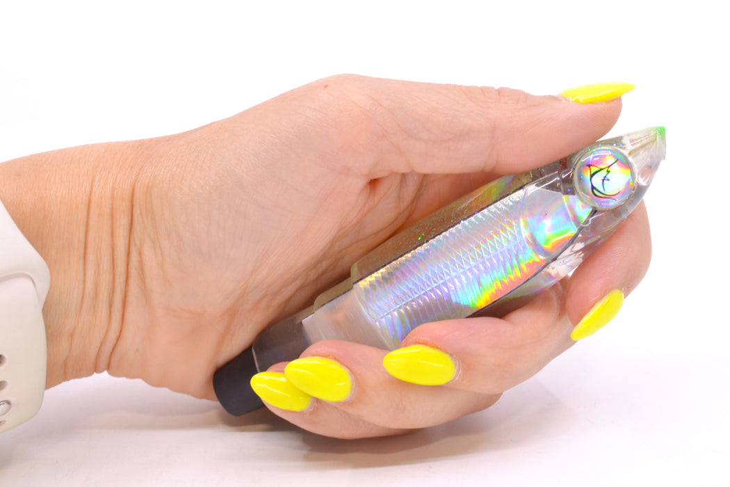 Bonze Lures Silver Rainbow Green Iridescent Back Weapon 9" 6.8oz