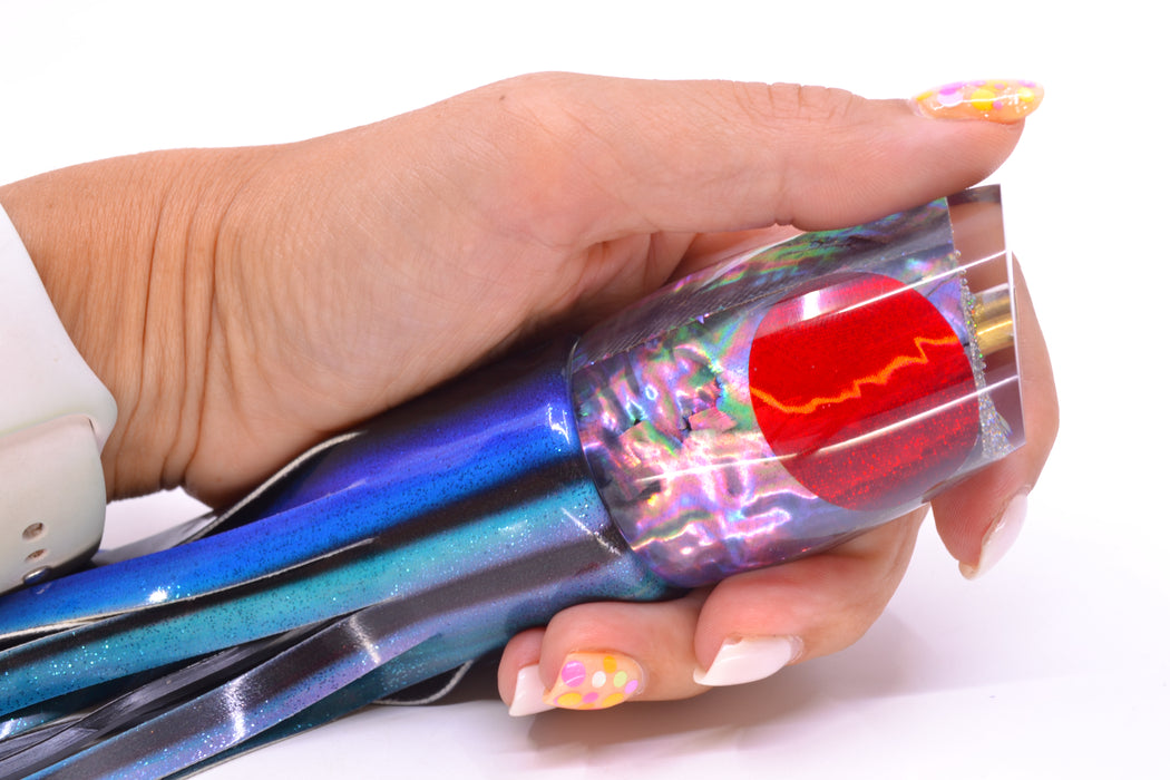 Koya Lures Rainbow MOP Red Eyes Small 861 10" 6oz Fire Tailz Vinyl Skipjack GZE