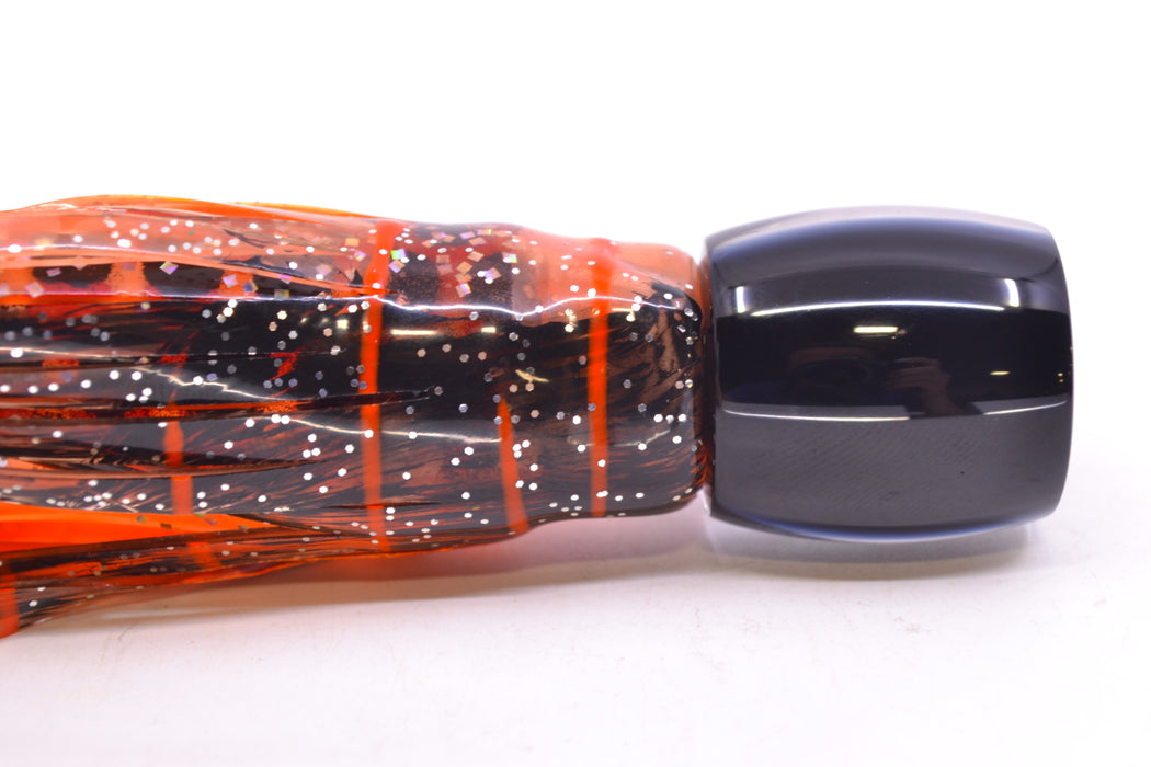 Moyes Lures Black Pearl Black Back Taxi Eyes Tang 5" 3oz Skirted Root Beer-Petrolero GZE