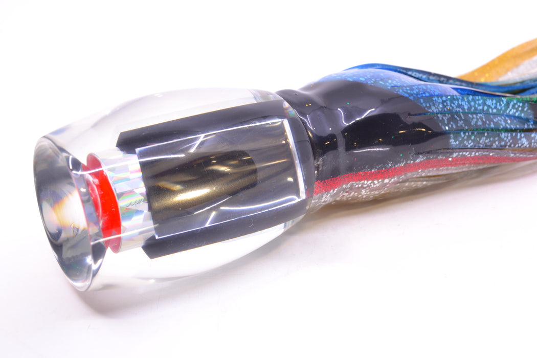 Aloha Lures Clear Mirrored Rainbow Flake XL Beauty 14" 12.5oz Skirted Evil GZE