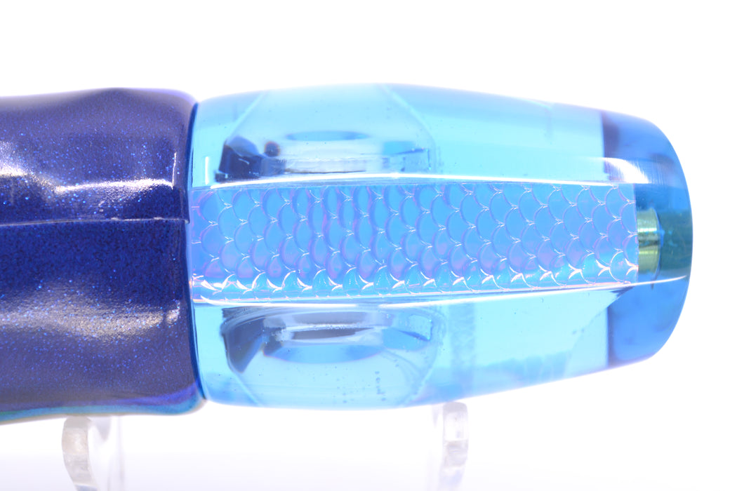Koya Lures Ice Blue Rainbow Scale Doll Eyes Small 861 10" 6oz Fire Tailz Vinyl Yellowfin GZE