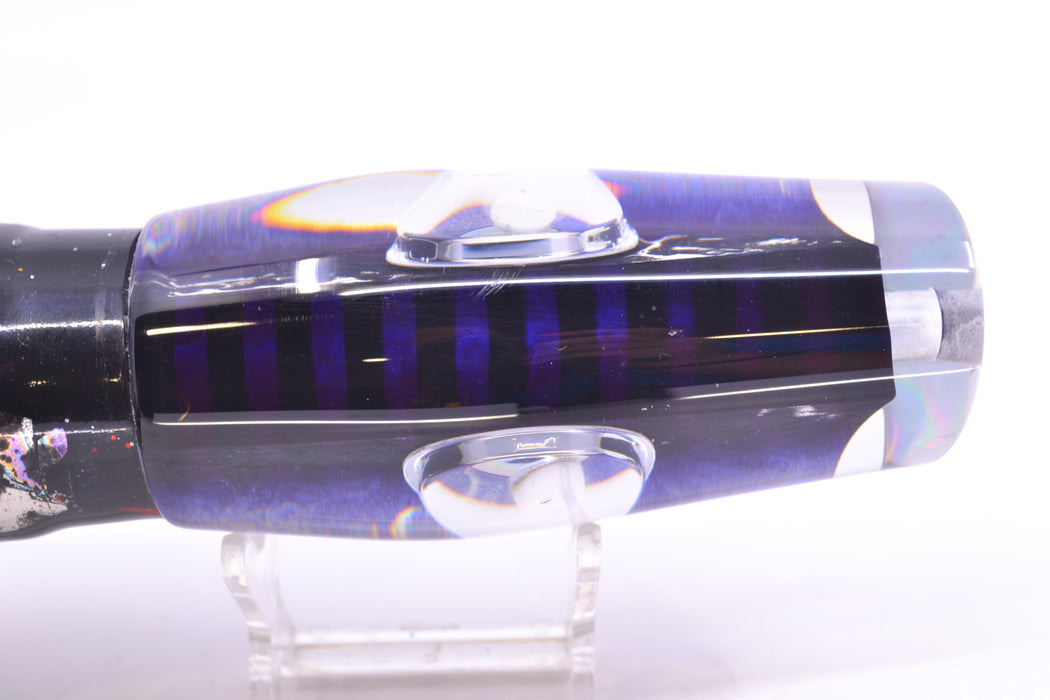 Big T Lures Purple-Silver Pearl Black Striped Back Leopard 12" 10.7oz Skirted Black Aurora GZE