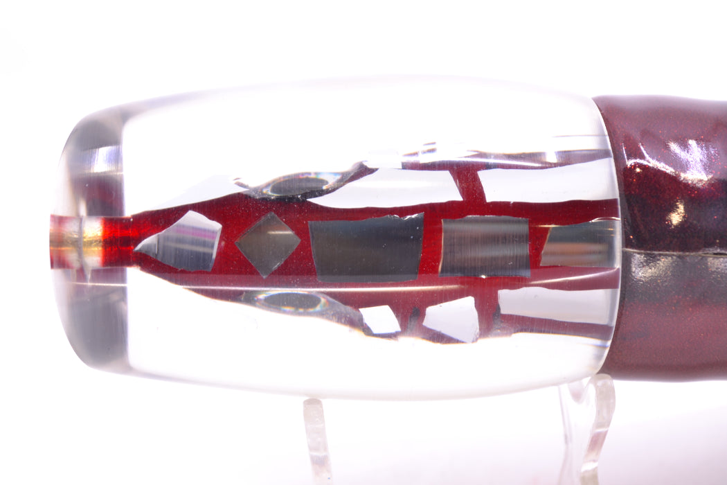 Tsutomu Lures "Disco Red" Fish Head Super Moke 14" 10.3oz FT Vinyl Red Tiger GZE