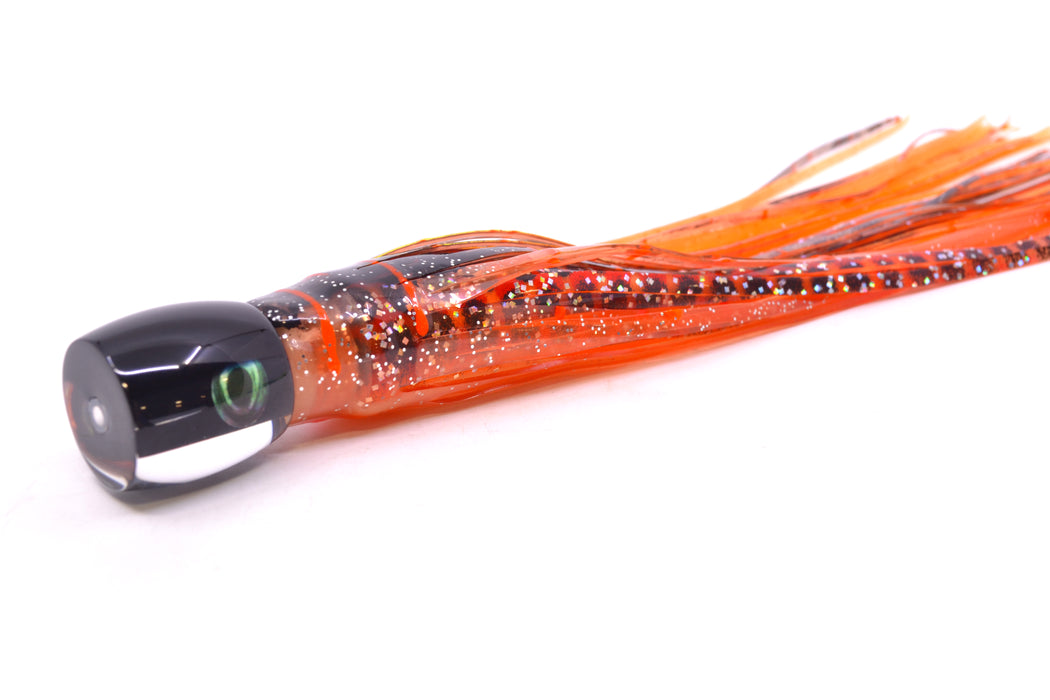 Moyes Lures Black Pearl Black Back Taxi Eyes Tang 5" 3oz Skirted Root Beer-Petrolero GZE