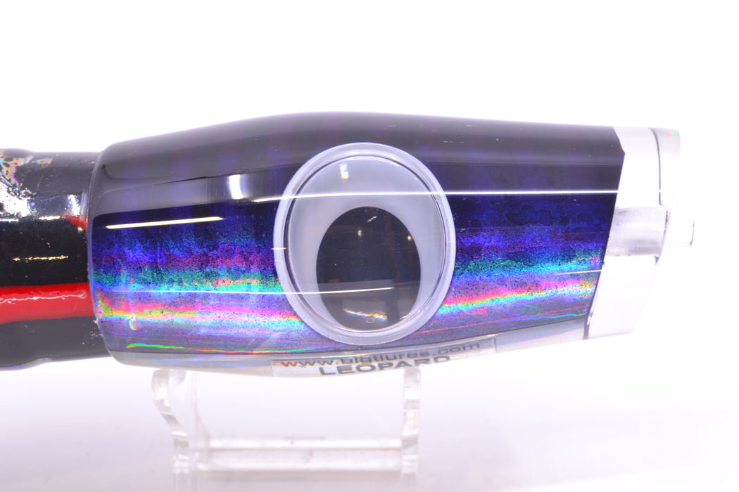 Big T Lures Purple-Silver Pearl Black Striped Back Leopard 12" 10.7oz Skirted Black Aurora GZE