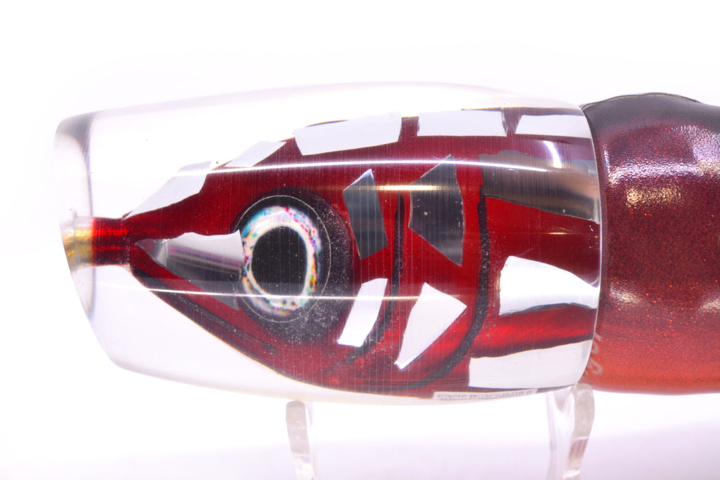 Tsutomu Lures "Disco Red" Fish Head Super Moke 14" 10.3oz FT Vinyl Red Tiger GZE