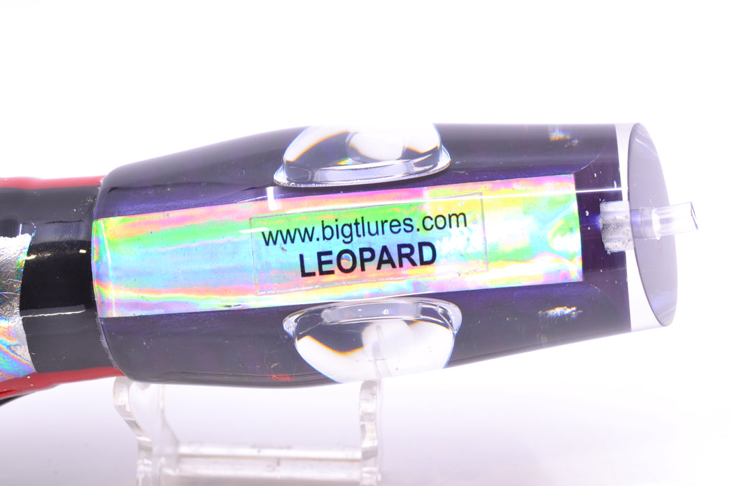 Big T Lures Purple-Silver Pearl Black Striped Back Leopard 12" 10.7oz Skirted Black Aurora GZE