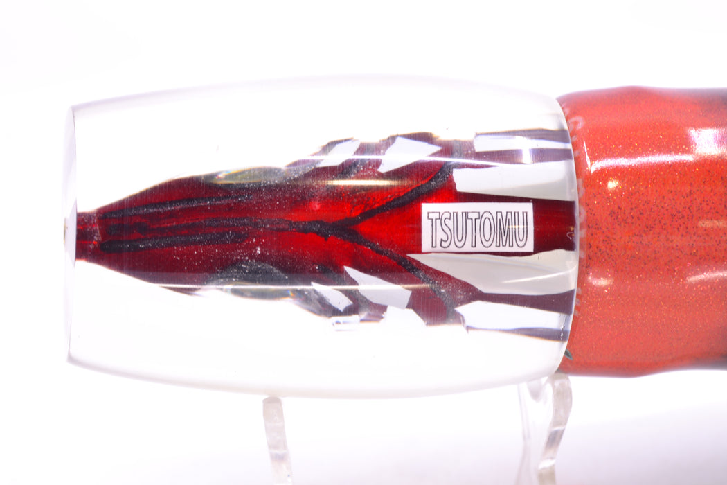 Tsutomu Lures "Disco Red" Fish Head Super Moke 14" 10.3oz FT Vinyl Red Tiger GZE