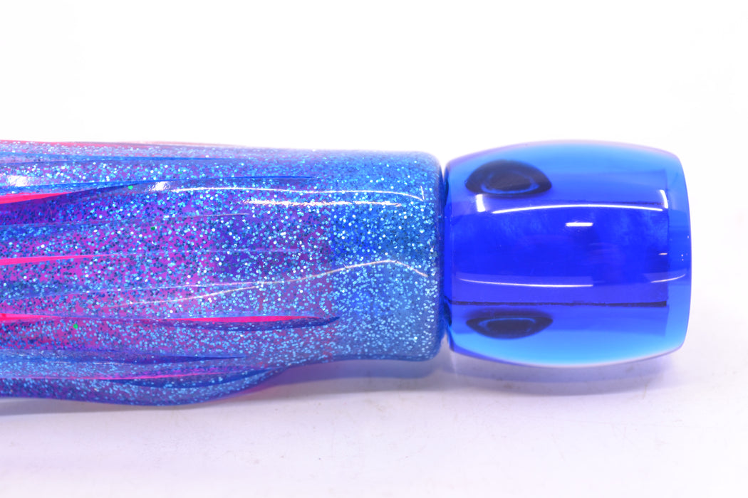 Moyes Lures White MOP Blue Back Taxi Eyes Tang 5" 3oz Skirted Blue-Silver/Pink GZE