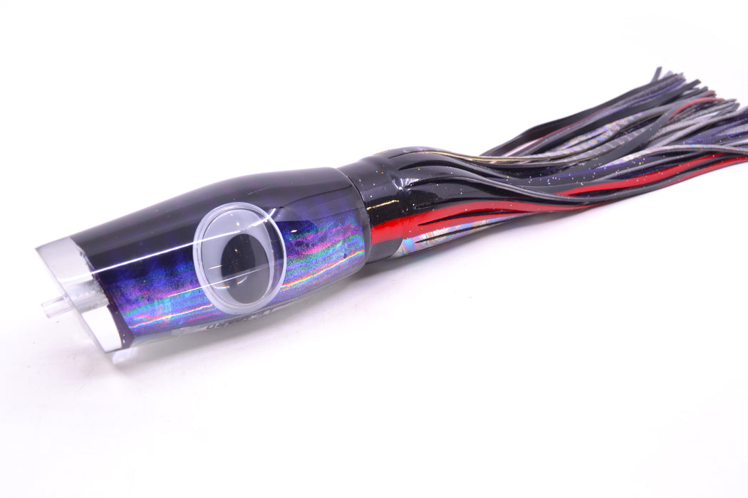 Big T Lures Purple-Silver Pearl Black Striped Back Leopard 12" 10.7oz Skirted Black Aurora GZE
