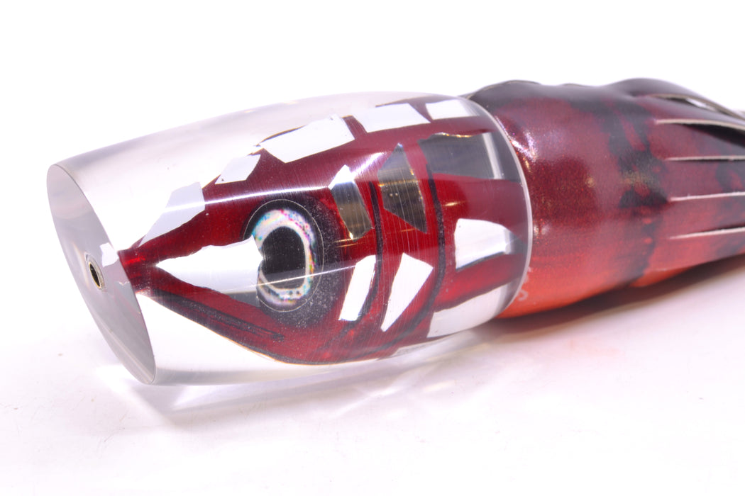 Tsutomu Lures "Disco Red" Fish Head Super Moke 14" 10.3oz FT Vinyl Red Tiger GZE