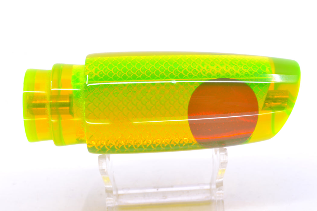 Koya Lures Chartreuse Resin Rainbow Scale Red Eyes Small 614 10" 5oz