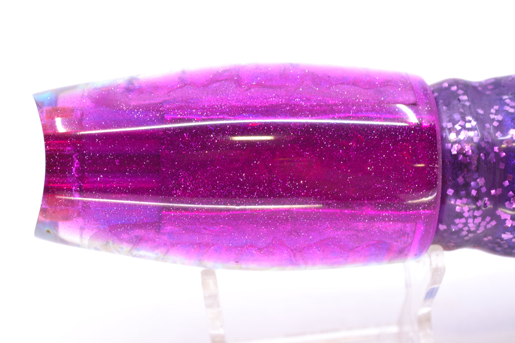 Coggin Lures Ice Rainbow Dichro Purple Back 4-Hole Lightweight 4-Hole Copalure Scoop 12" 8oz BOM Skirted